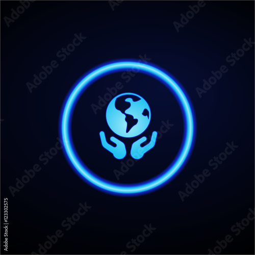 Glowing App Button - Dark