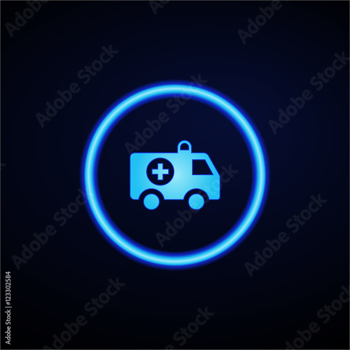 Glowing App Button - Dark