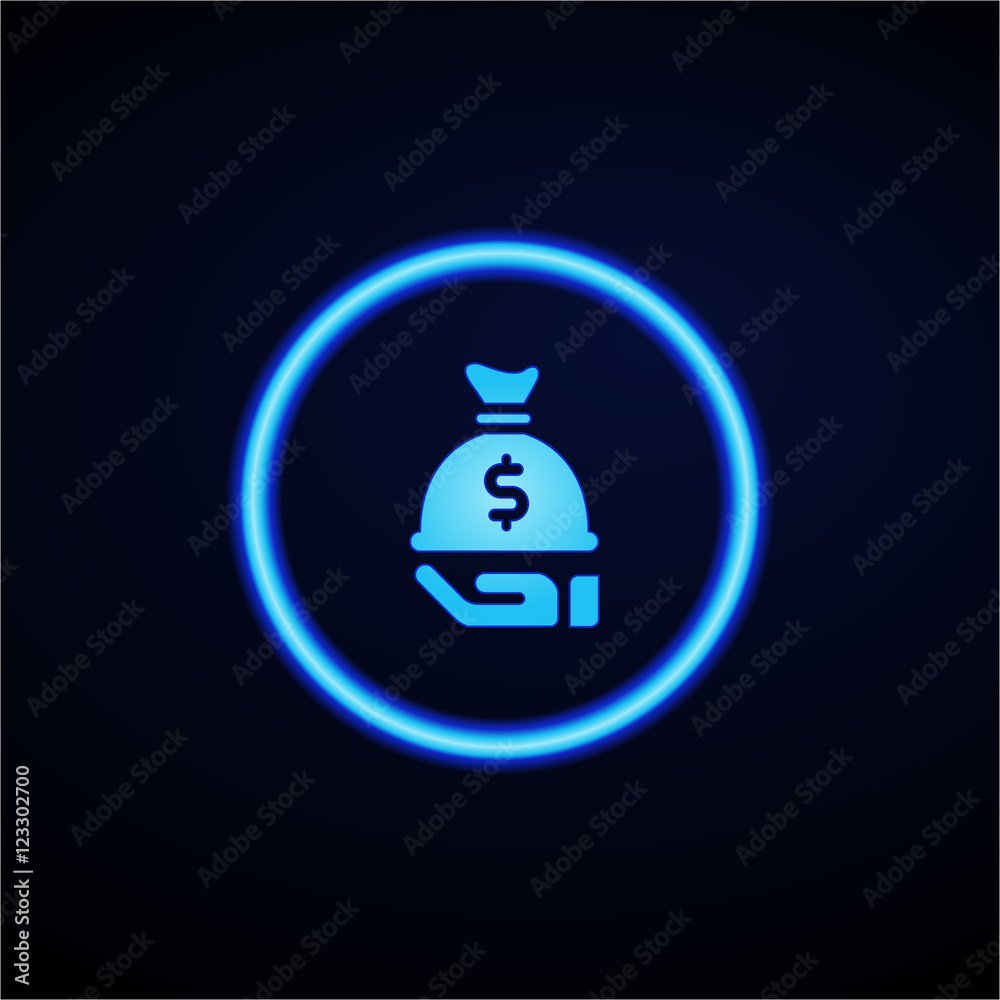 Glowing App Button - Dark Glowing App Button - Dark