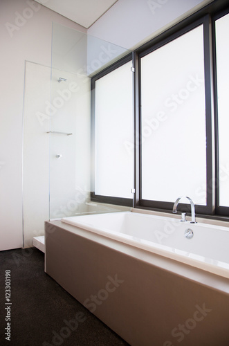 Modern Bathroom interior. Beautiful Large Bathroom in Luxury Home