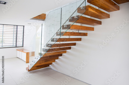 Fotografija wood stairs interior