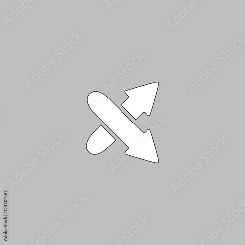 crossing arrow computer symbol