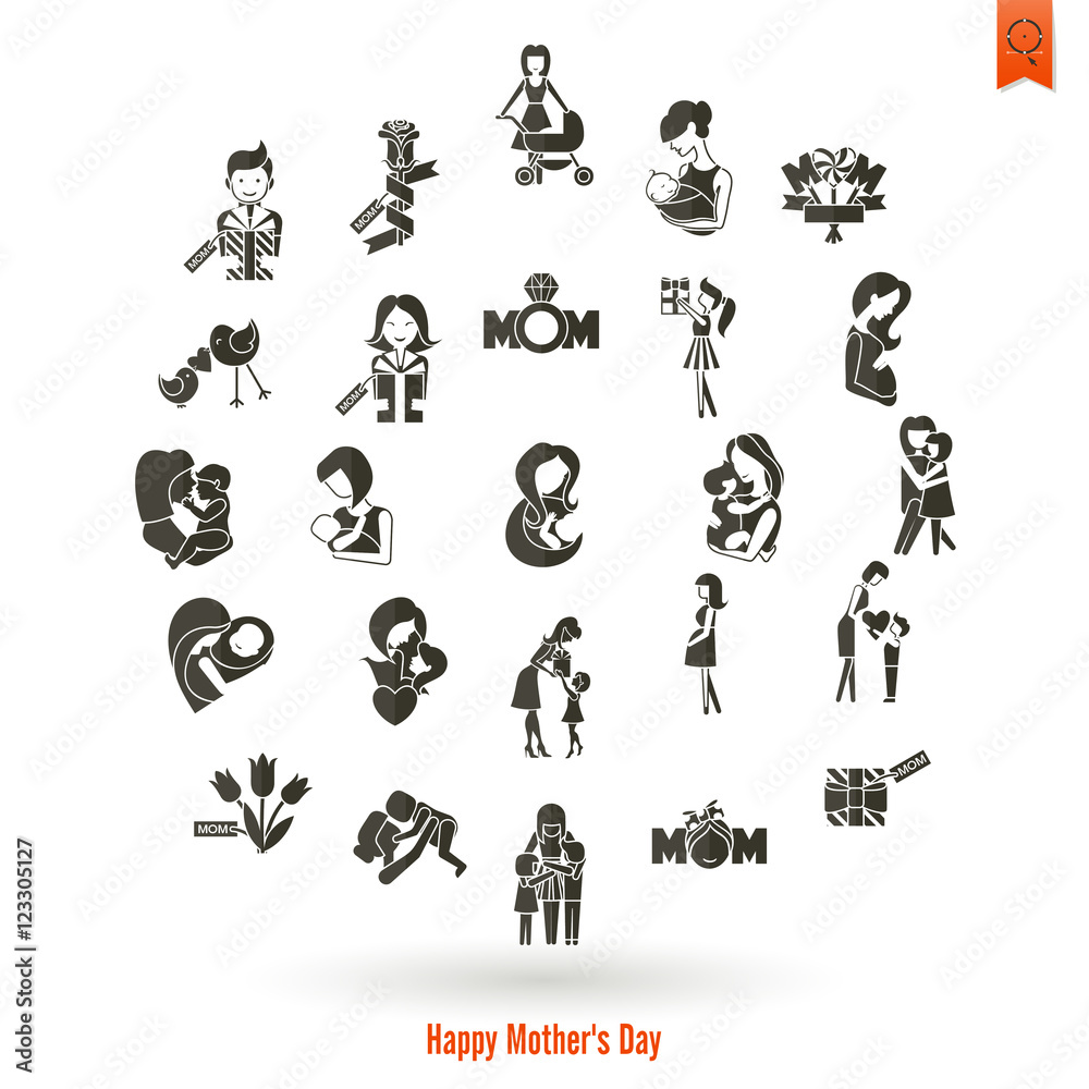 Happy Mothers Day Icons Happy Mothers Day Icons