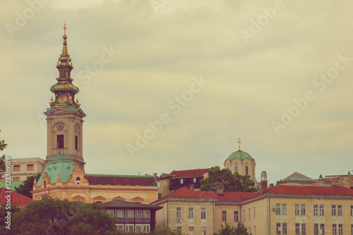 View of orthodox church in Belgrade, Serbia.