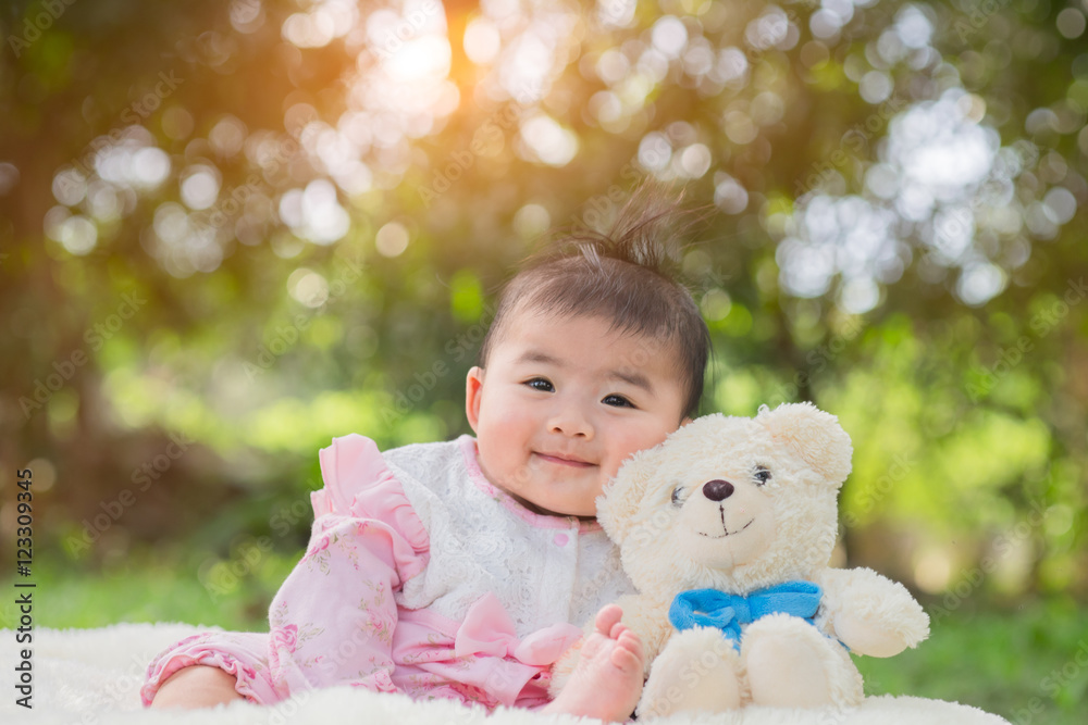 happy smiling cute little girl child outdoors in summer day happy smiling cute little girl child outdoors in summer day