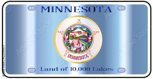 Minnesota License Plate Flag