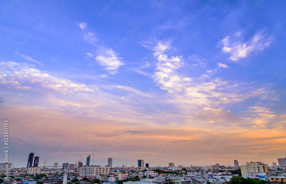 Cityscape - Bangkok city under the sky