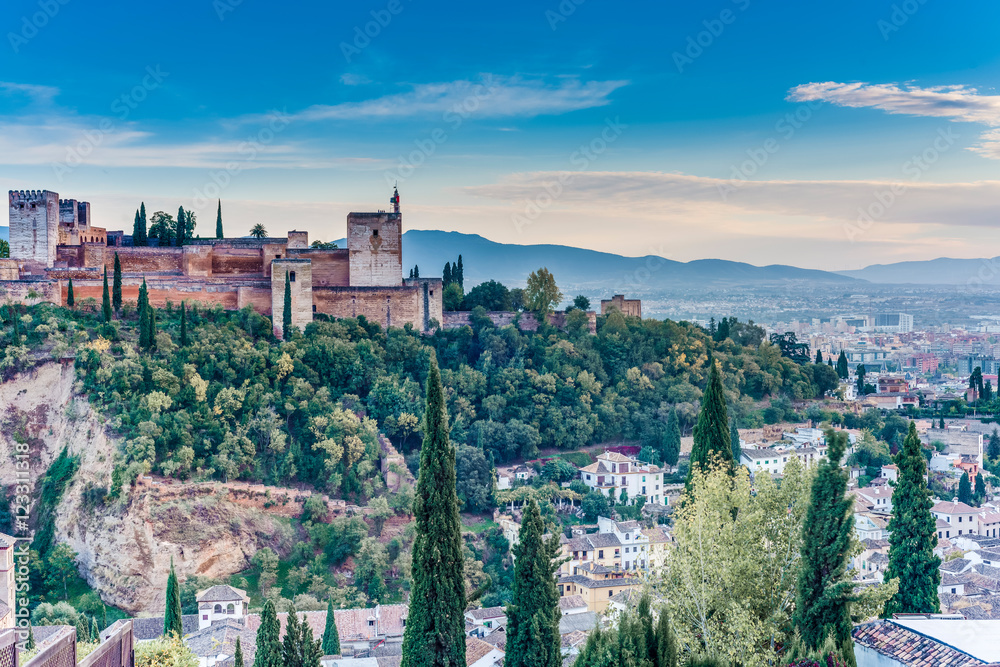 The Alhambra in Granada, Andalusia, Spain.