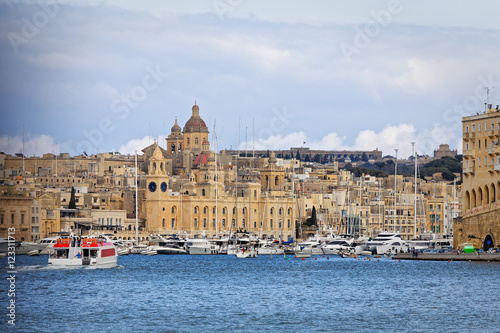 Entry into port of Valletta from the sea