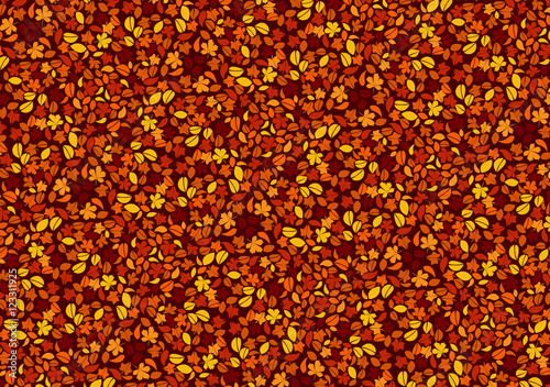 Pattern with autumn leaves.Vector Background.