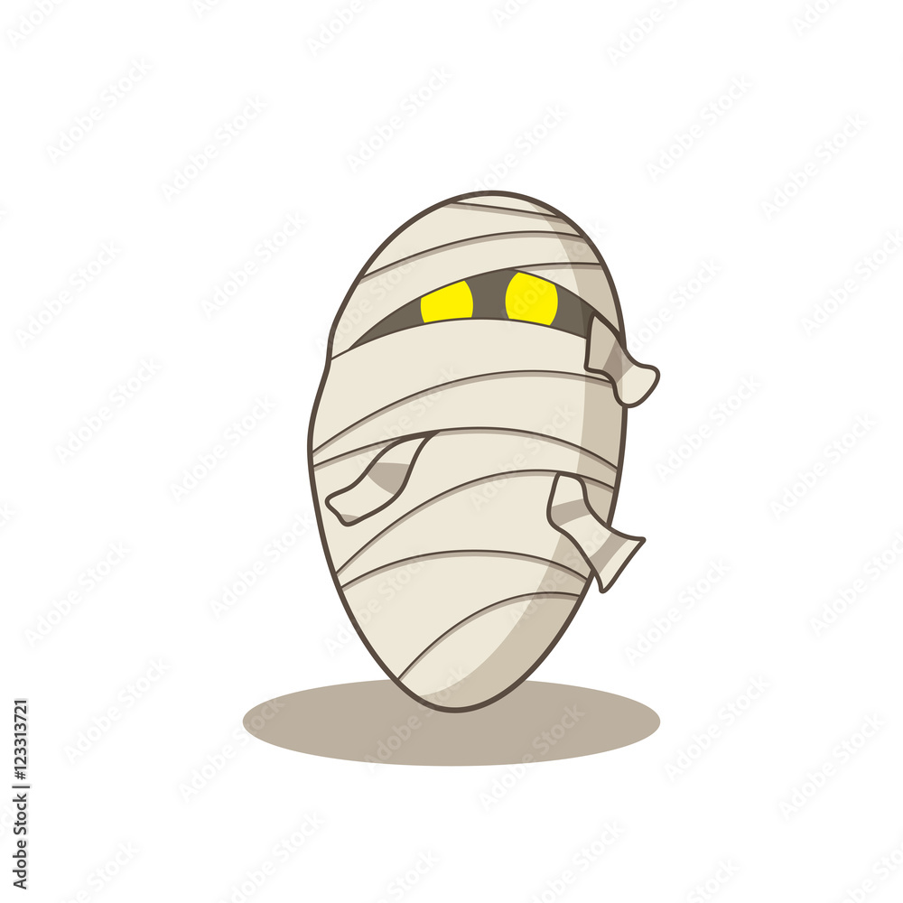 The mummy font number on the white background The mummy font number on the white background