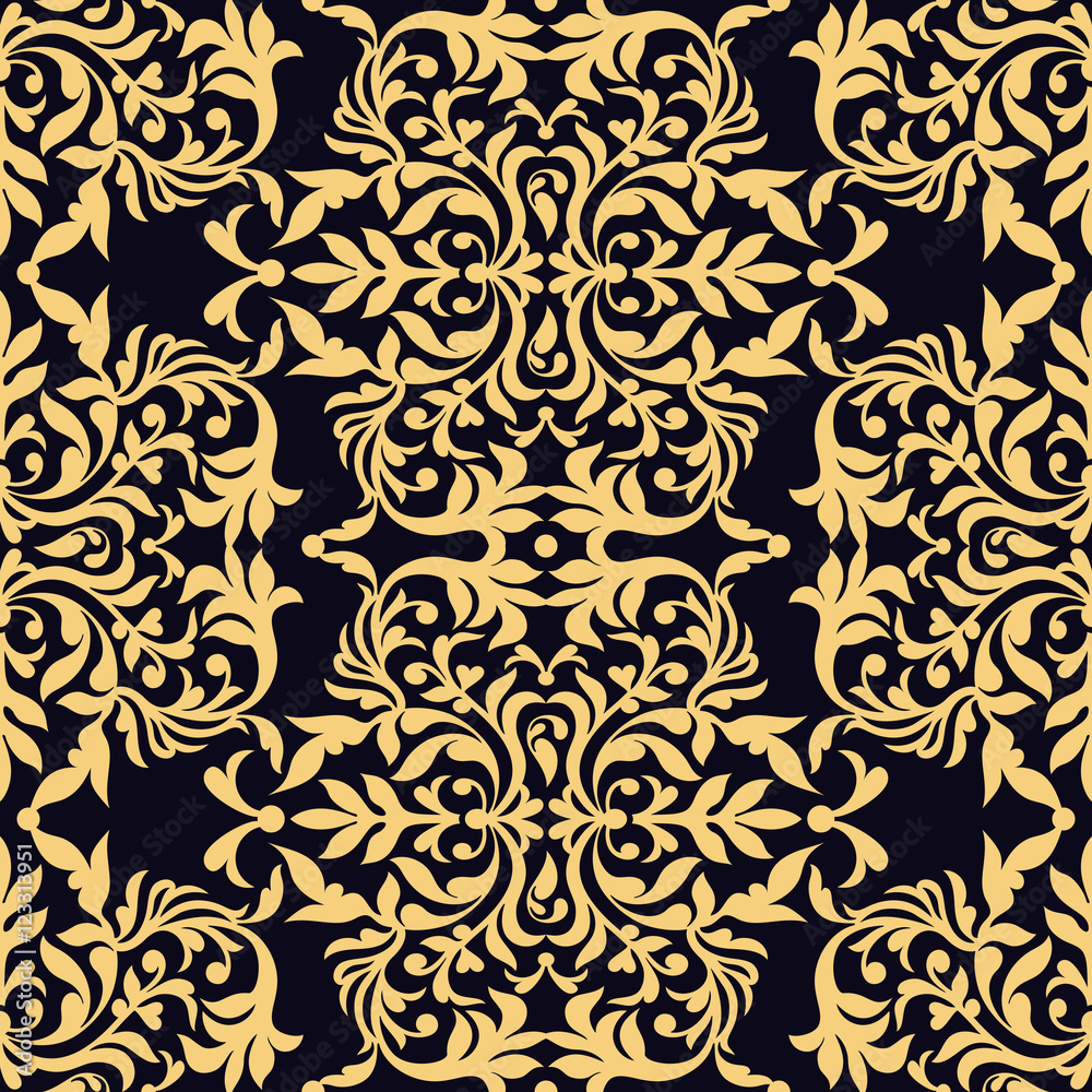 Vector Damask pattern design, Royal ornamental background Vector Damask pattern design, Royal ornamental background