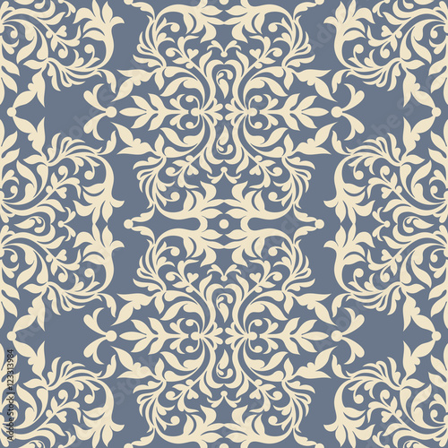 Vector Damask pattern design, Royal ornamental background