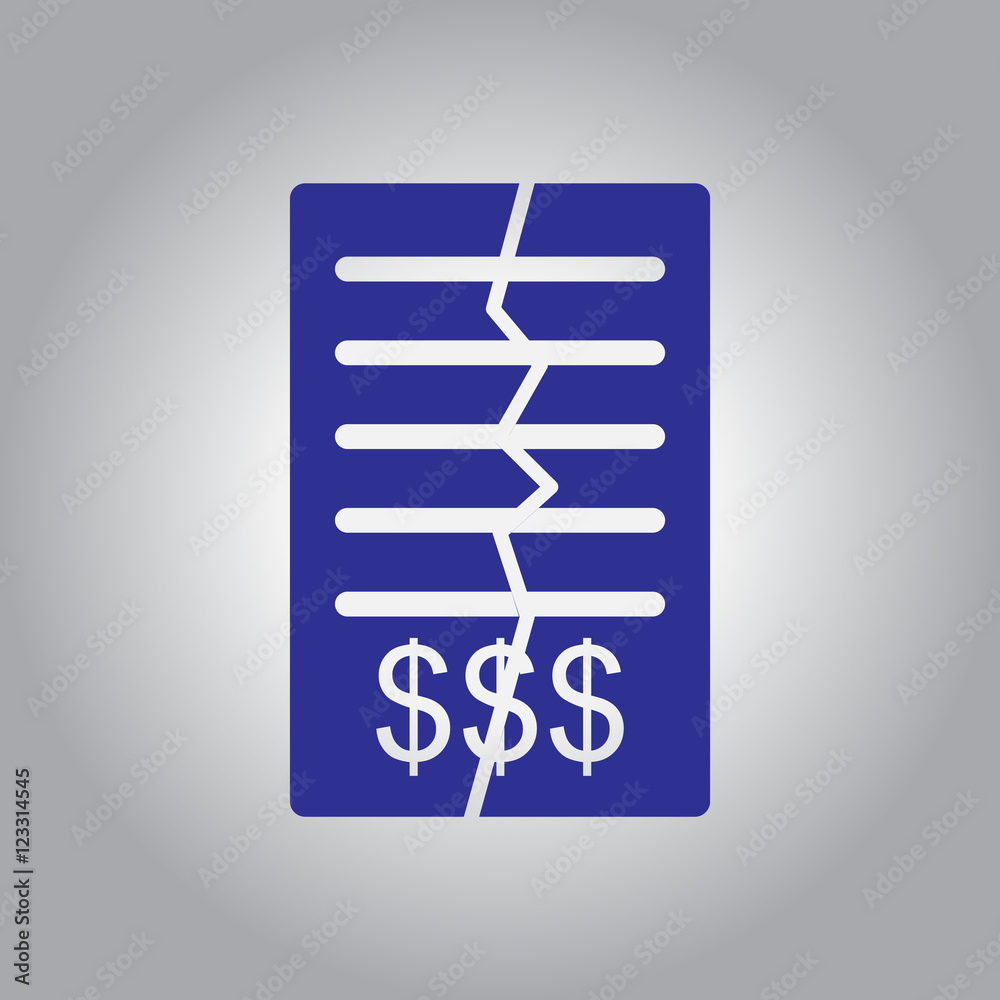 Vector illustration in flat design of terminate the contract Vector illustration in flat design of terminate the contract