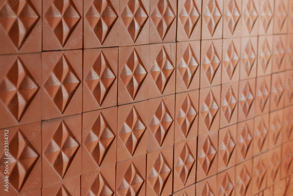 Fototapeta premium Tiled pattern for continuous replicate red brick wall