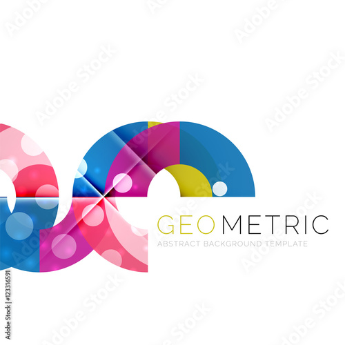Modern abstract round shapes repititon background