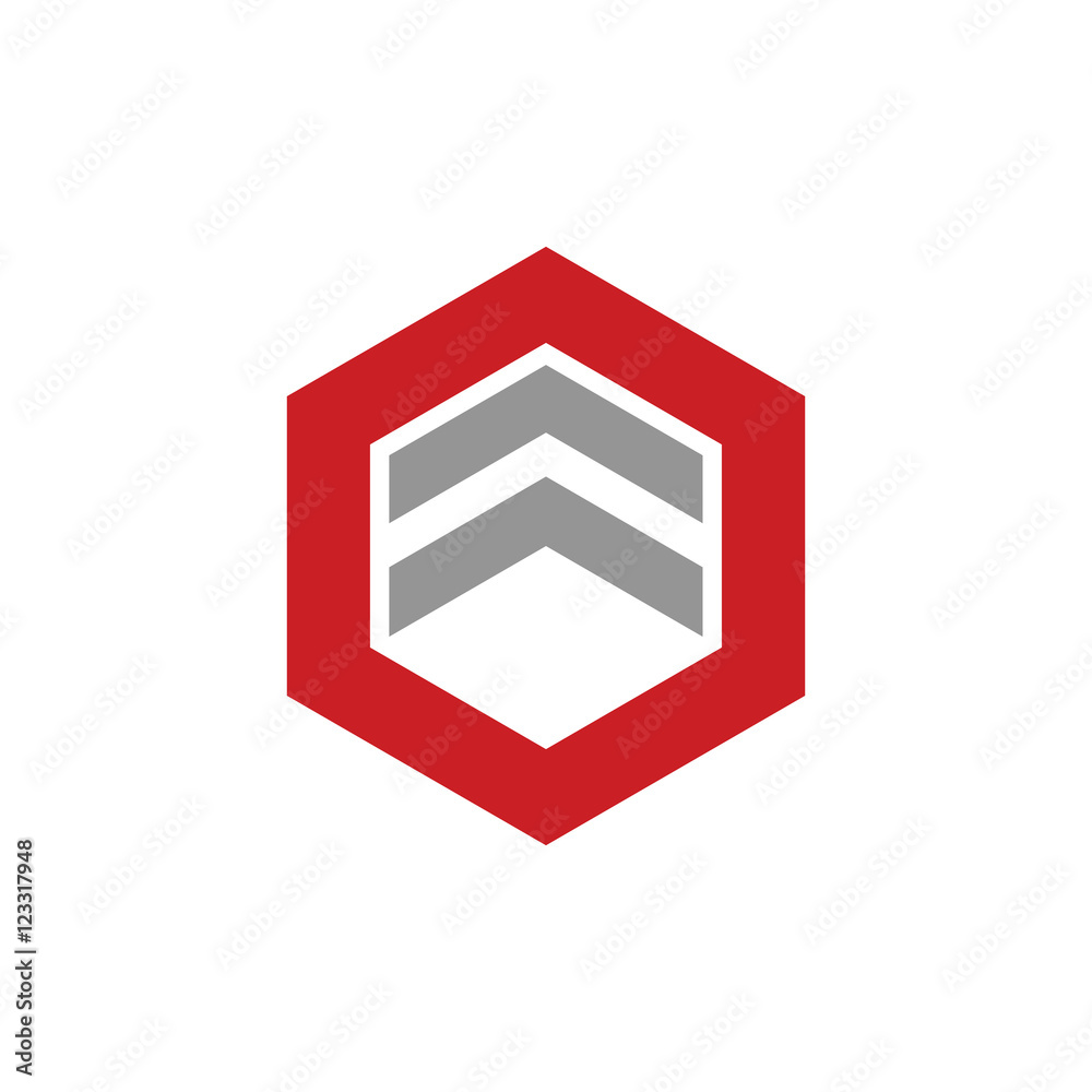 Hexagon Upward Arrow Simple Unique Logo Symbol Hexagon Upward Arrow Simple Unique Logo Symbol
