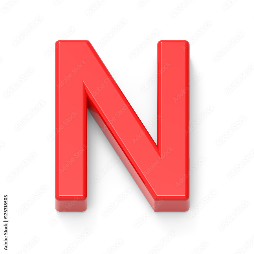 light red letter N light red letter N