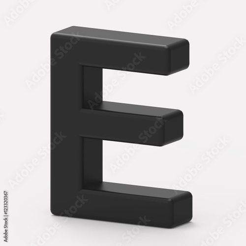 right black letter E