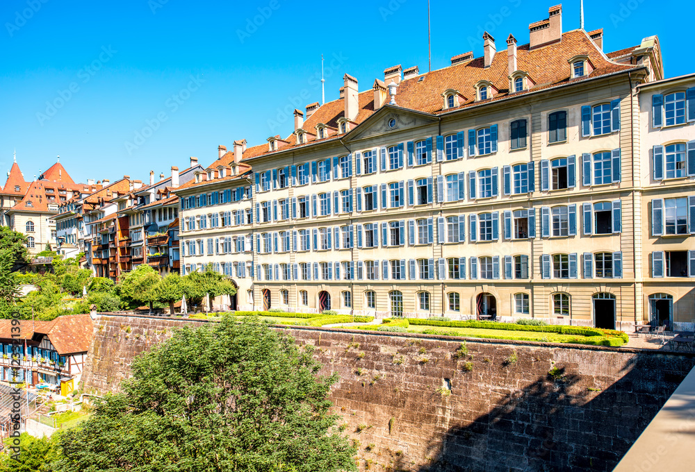 Beautiful buildings in the old town of Bern in Switzerland