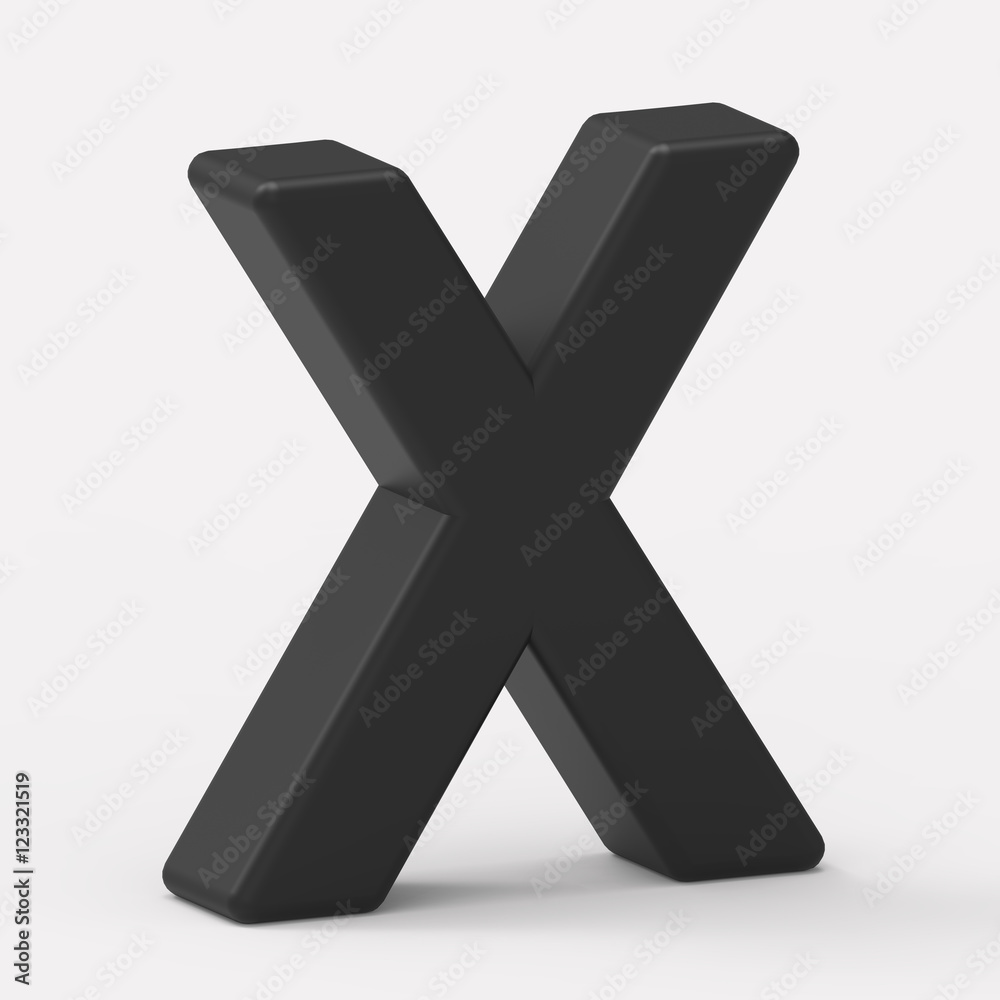 left black letter X left black letter X