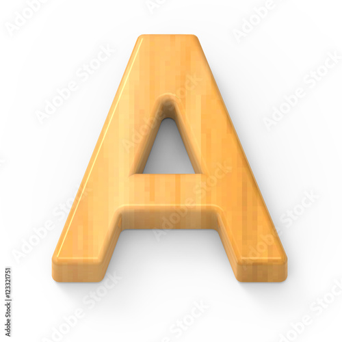 wood color letter A