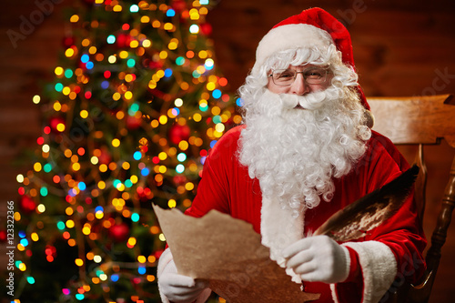 Santa with wishes photo
