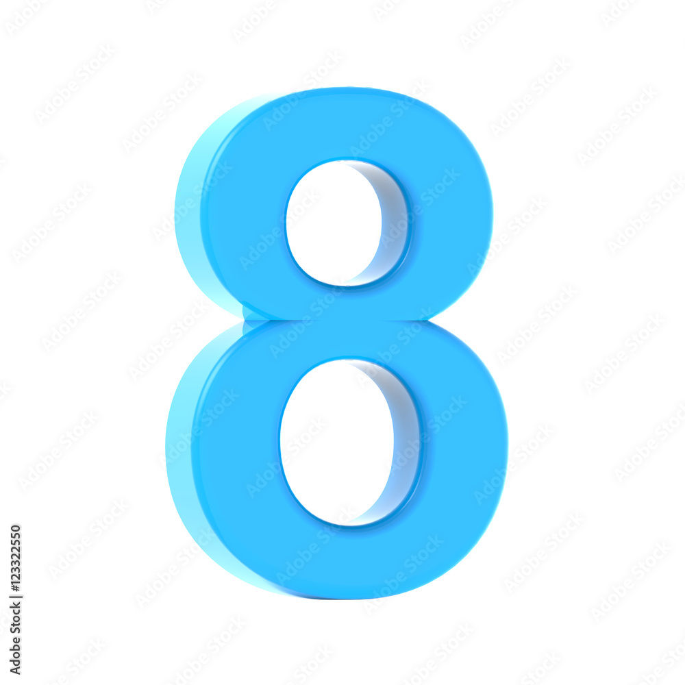light blue number 8 light blue number 8
