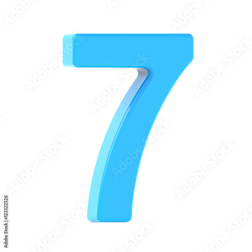 light blue number 7