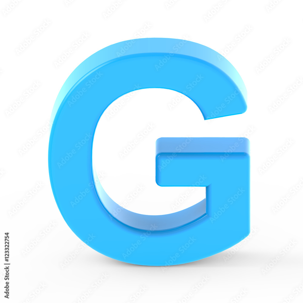 light blue letter G light blue letter G