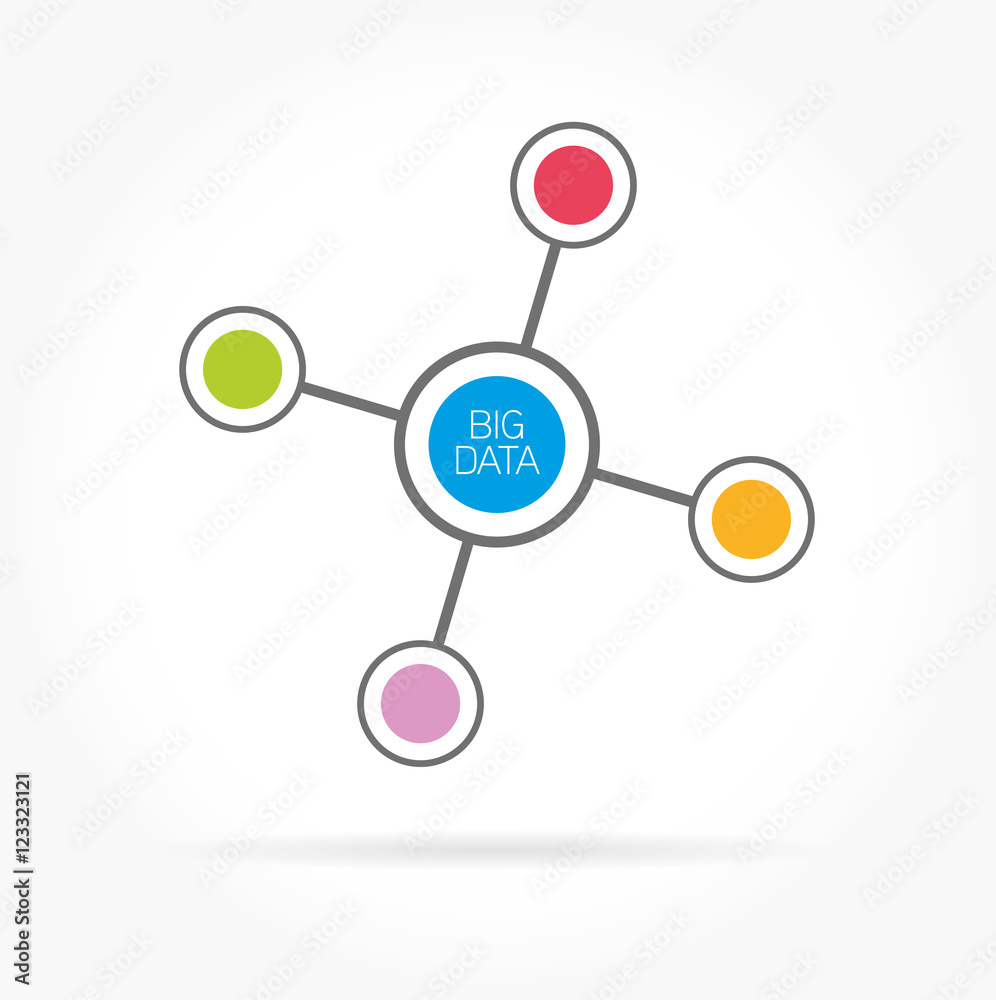 Big data abstract molecule illustration Big data abstract molecule illustration