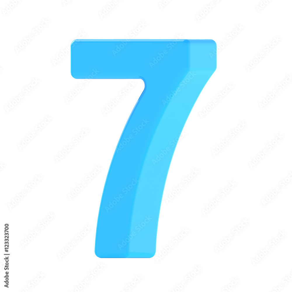 light blue number 7 light blue number 7