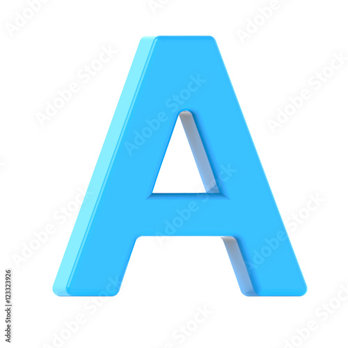 light blue letter A