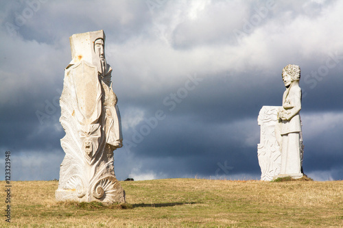 Carnoët, la Vallée des Saints, île de Pâques bretonne, Côtes d'Armor, Bretagne photo