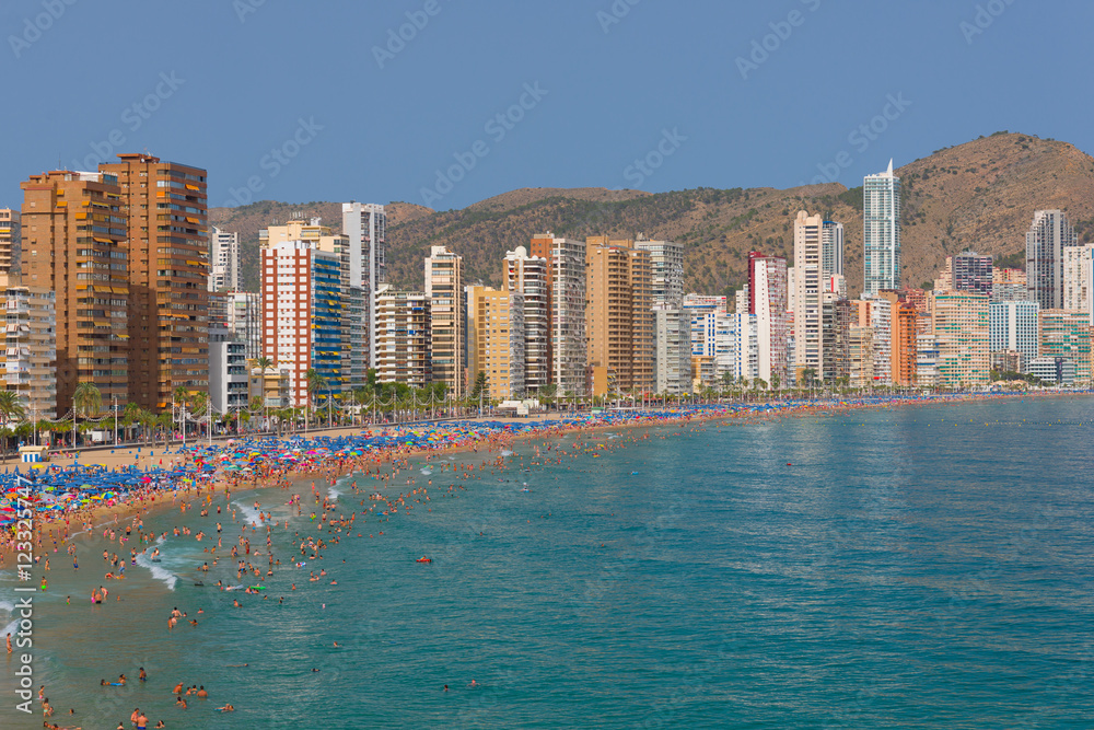 Naklejka premium Sand beach in Benidorm