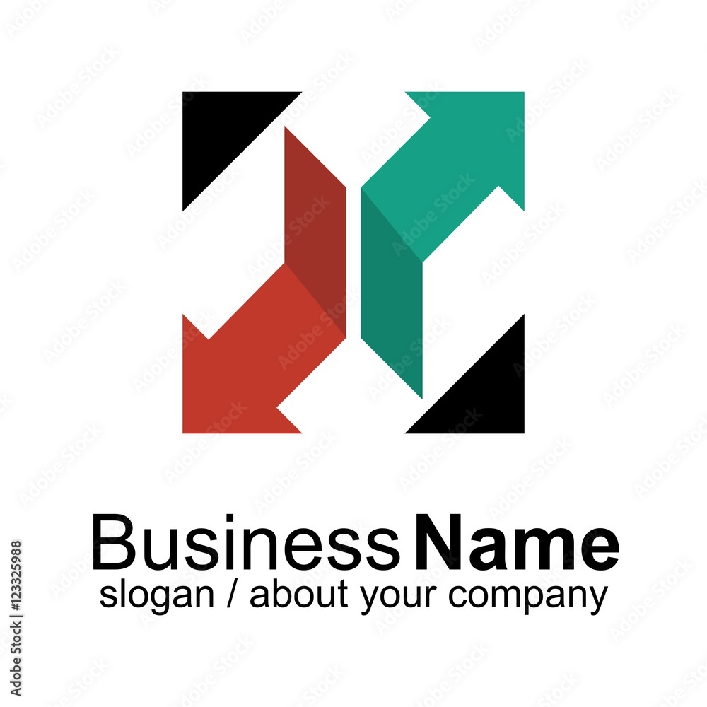 Obraz premium arrow business logo