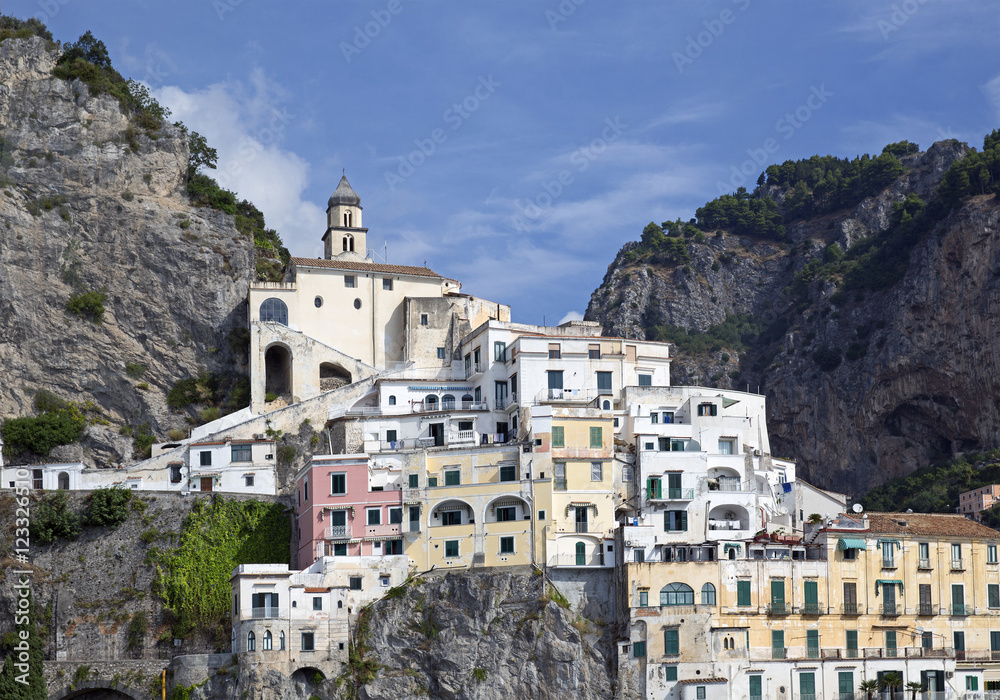 View of beautiful Amalfi. Italy