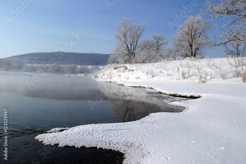 Foggy morning on the river