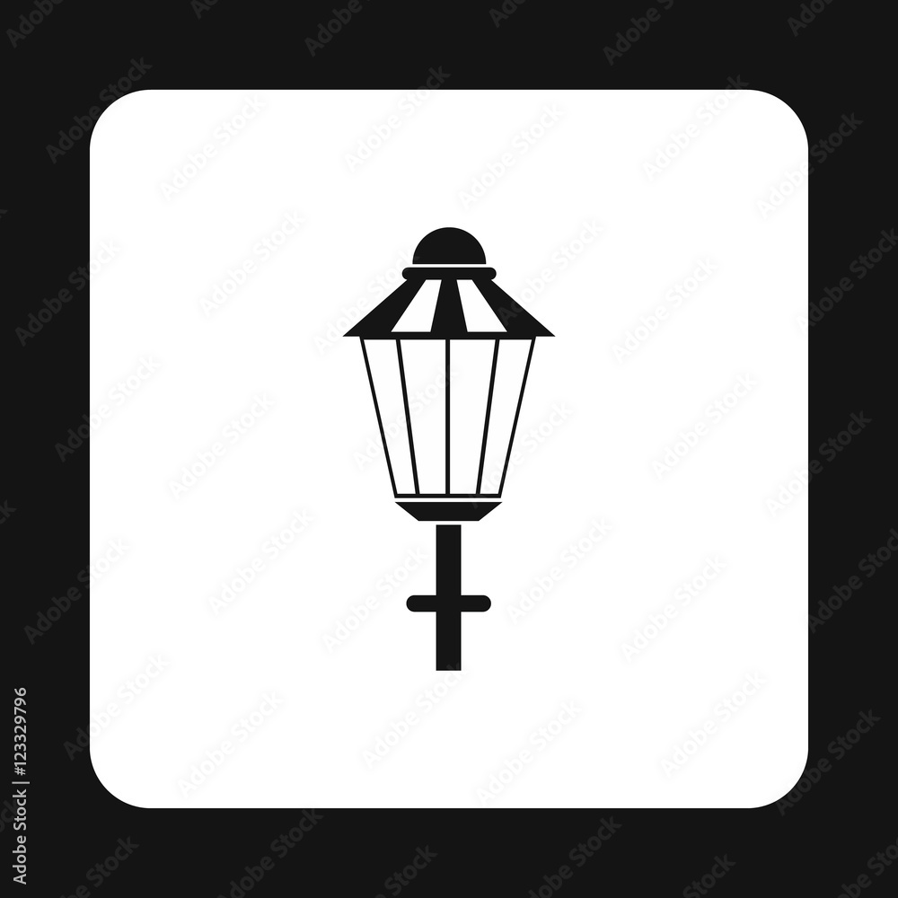 Light icon in simple style on a white background Light icon in simple style on a white background