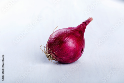 Fresh raw aromatic red onion photo