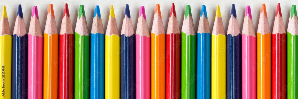 Close-up set of colored pencils Close-up set of colored pencils