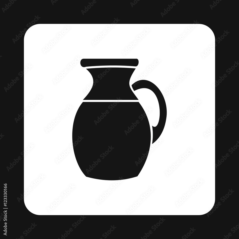 Pitcher icon in simple style on a white background Pitcher icon in simple style on a white background