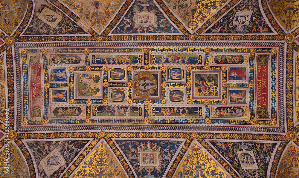 Ceiling paintings of the Siena Dome