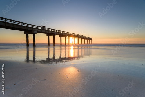 Pier on beach, St Augustine, Florida, America, USA photo