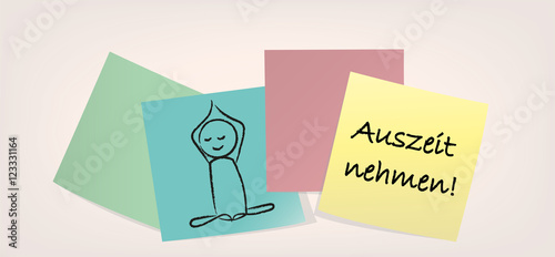Auszeit nehmen - Notizzettel