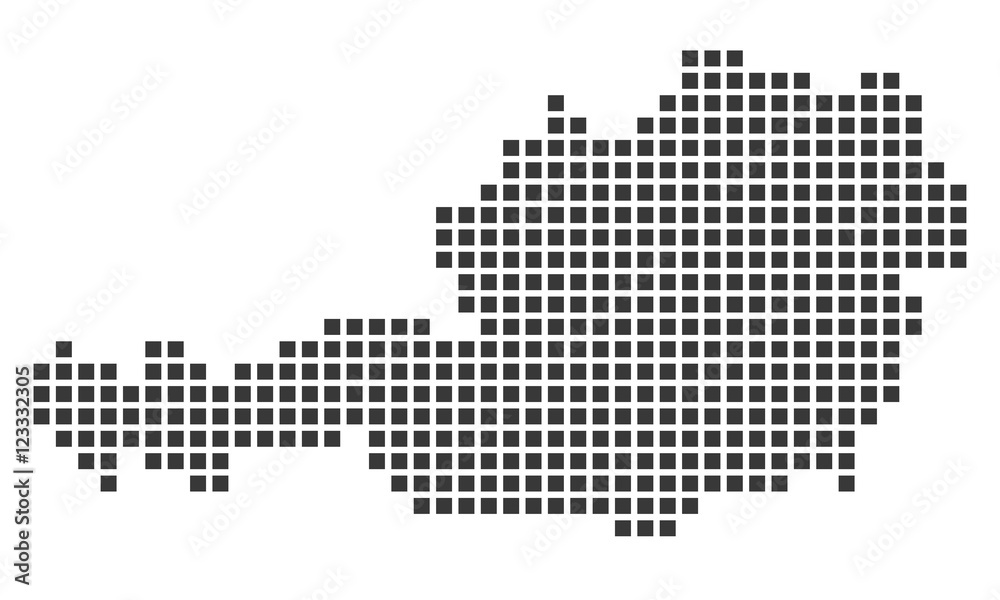 Dot map of Austria