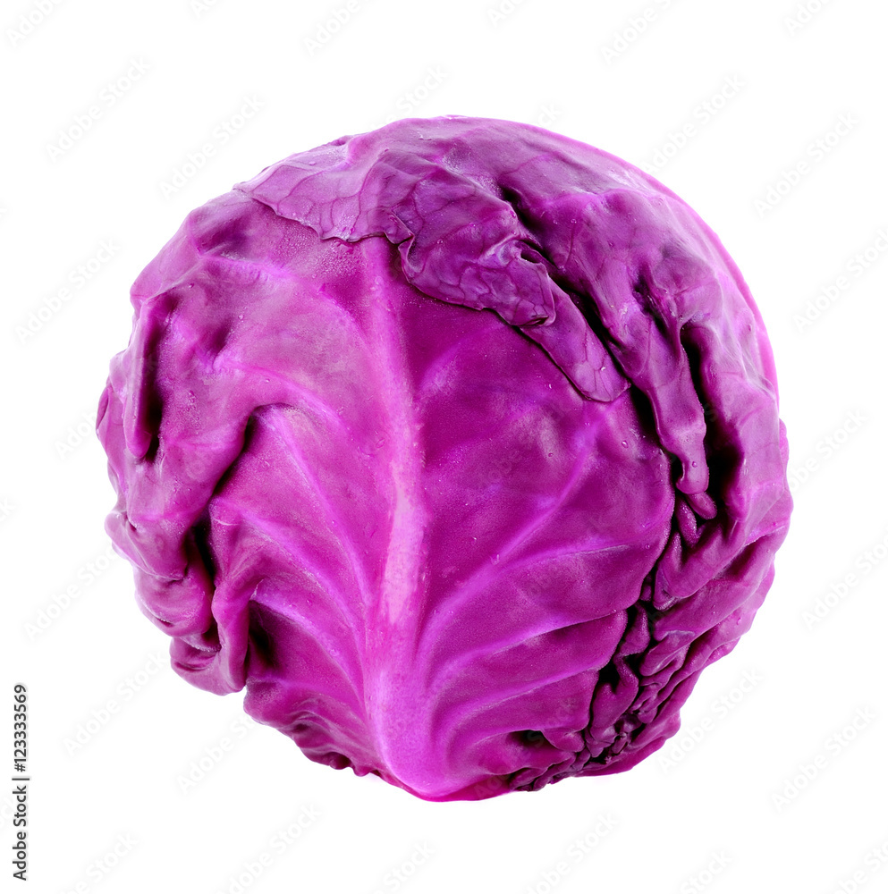 Obraz premium Purple cabbage isolated on white background