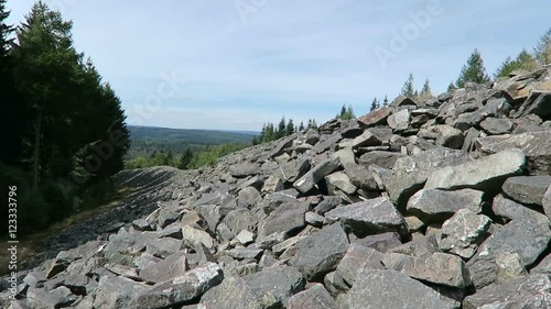 The Celtic hill fort of Otzenhausen. The remains of the walls. Located near of Nonnweiler in Saarland (Germany) photo