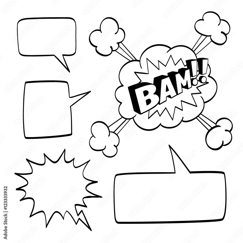 Set of speech comic bubbles Adobe Stock