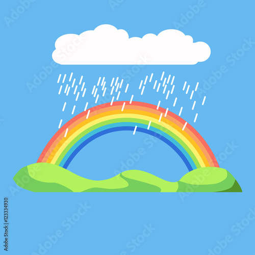 Rainbow icon flat. LGBT concept image.